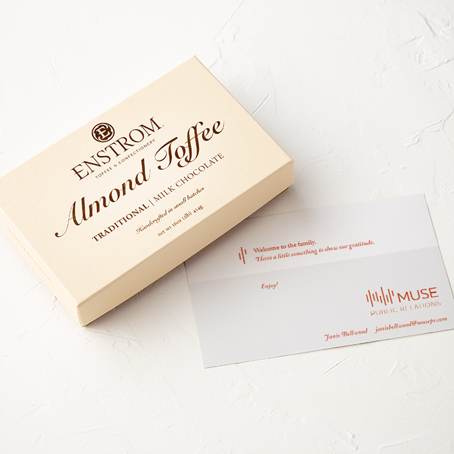 Enstrom Personalized Card Toffee